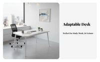 Economical Single Person Study Desk Modern Design Writing Table Minimalist design Household Furniture Simple framework for Students, Teenagers, Remote Workers, Home Office, Dorm Room, Bedroom, Creative Studio