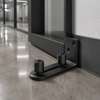 L Shape Double Roller Guide Slim Design Sliding Door Anti-Sway Guide Bottom Track Stopper Heavy Duty Swing Stop Bracket