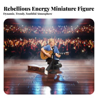 1:64 Scale Guitarist Figure High Intricacy Miniature Musician Model Miniature Scene Figure Lifelike Features Rock Band