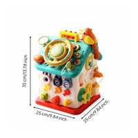 Cause and Effect Educational Busy House Early Learning Activity Cube House Fine Movement Skills Light up for 1-2 Year Olds, Babies, Toddlers