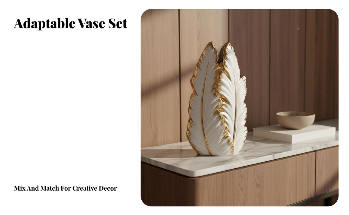 Modern Decorative Vase High-End Ceramic Flower Vase Elegant Decorative Home Decoration for Living Room, Entryway, Bookshelf