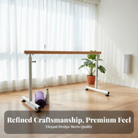 Adjustable Height Practice Barre Easy Storage Freestanding Dance Barre Non-Slip Feet Freestanding Dance Bar for Dancers, Beginners, Home Use, Gym