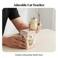 Collectible Cat Figure Comes with Display Box Mini Kitty Character Model Cute Design Mini Calico Cat Figure for Teens, Adults, Home Decor, Office