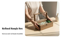 Clear View Lid Bangle Storage Box Dust-Proof Multi-Slot Bangle Holder Space-Saving Design for Retail Display