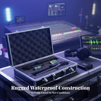 Wireless Audio Device Protective Case Shockproof Safeguarding Case with Foam Insert Locking Foam Briefcase Shock & Collision