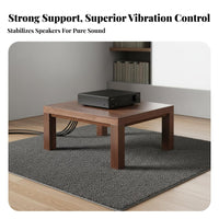 Minimalist Design Solid Wood Amplifier Stand Heavy Duty Single Tier Audio Rack Mortise and Tenon Joint High-Fidelity Equipment Isolation Platform Shock Absorbing Feet for Audiophiles, Home Theater, Listening Room