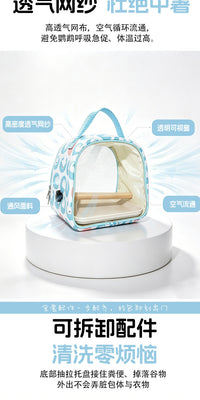 Portable Bird Carrier Bag for Small Birds and Sugar Gliders, Outdoor Use