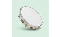 Wooden Tambourine White Drumhead Tambourine with Metal Discs Crisp Clear Percussive Sound Instrument