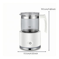 Automatic Milk Frother Two Whisk Automatic Foam Maker Kitchen Appliance Side Handle