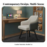 Ergonomic Backrest Rotating Tub Chair High-Density Cushion Swivel Barrel Chair Sturdy Base Upholstered Seat Wear-Resistant for Design Enthusiasts, Business Professionals, Dining Room, Home Office, Reading Nook, Bedroom