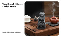 2 Pieces Chinese Protector Lion Figurine Symbol of Prosperity and Protection Chinese Protector Lion Foo Dog Statue Pair Handmade