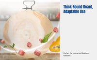 Round Hardwood Cutting Board, Thickened, Double-Sided, Home & Restaurant