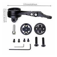 Bike Computer Extension Mount Lightweight Front-Facing Mount with Adapters Compatible Computer Holder with Adapter for Gravel Riding