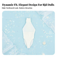 High Neck Doll Leotard Non-Staining 1/6 Scale Doll Bodysuit Design Halter Neck Single Piece Swimsuit for Hobbyists, Collection Display