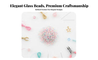 450 G Bulk Pack Glass Beads Handmade Crafts 2mm Rocaille Beads Vibrant Colors for Crafters, Beginners, Crafting, Embroidery, Art Studio