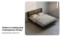 Modern Metal Bed Heavy Duty Modern Metal Bedframe No Box Spring Needed Suspended Iron Bed for Apartment Dwellers, Design Enthusiasts, Guest Room