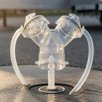 Transparent RV Sewer Wye Leak-Proof RV Sewer Y Connector for Campgrounds