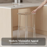 Clear Acrylic Stool Thickened Construction Transparent Stool Minimalist Design