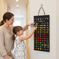 Stitched Pockets Toy Car Organizer Vertical Rows Felt Wall Organizer