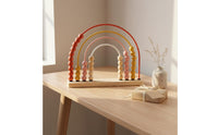 Rainbow Abacus Toy Colorful Beads Counting Frame Hand-Eye Coordination Addition Subtraction Learning Tool for Kids, Preschoolers, Homeschooling