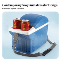Car and Home Use 8L Portable cooler two-method Power origin Portable Mini Fridge Removable Shelf small-sized Refrigerator for Travelers, Office Workers, Students, long drives, Camping, Dorm Room, cosmetic preservation regimen