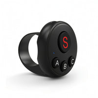 Wearable Camera Controller with Finger Loop Compact Wireless Controller Controller Compatible Stable for Vlogging