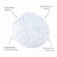 Shower Cap for Women, Waterproof Bath Cap, Reusable Hair Cap, Cartoon Shower Cap, Cute Bath Cap for Hair