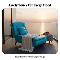 cleanable Cover Chaise Lounge Space-Saving Adjustable Chaise Lounge Modern design Living Room Seating Ergonomic Design for Apartment Dwellers, Office Workers, Homeowners, Balcony, Bedroom