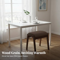 Stackable Design Cushioned Long Stool Modern Minimalist Design Cushioned Dining Bench Comfortable Cushioning Household Furniture High-Elasticity Sponge Cushion for Apartment Dwellers, Homeowners, Families, Study Room, End of Bed, Bedroom, Entryway