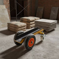 Heavy-Duty Slab Dolly Swivel Panel Mover Industrial Four-Wheel Cart with Rubber Tires Long-Lasting for Contractors