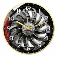 Silent Movement Car Wheel Hub Clock 3D Design Brake Disc Wall Clock Unique Gift Home Decor for Men, Auto Repair Shop, Garage, Man Cave, Living Room