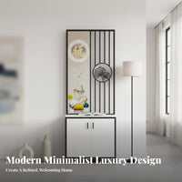 Fluted Glass Screen Cabinet Light Luxury and design Multi-Section divider single-unit Modern Minimalist Design Room Divider for Homeowners, Hallway, Home Office