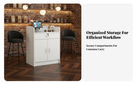 Multifunctional Modern Reception Desk Easy to Clean Reception Desk Sturdy Construction Retail Checkout Counter Multiple Storage Options for Receptionists, Office Workers, Business Owners, Lobby, Medical Office, Restaurant