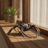 Realistic Golden Orb Weaver Spider Model for Kids, Halloween Prank Toy & Educational Ornament