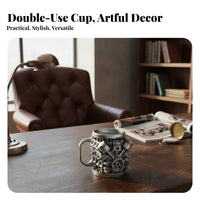 Desktop Decor V8 Engine Mug Premium Feel V6 Engine Mug Great Gift Idea for Racing Fans, Collectors, Man Cave, Desk Decoration, Workshop