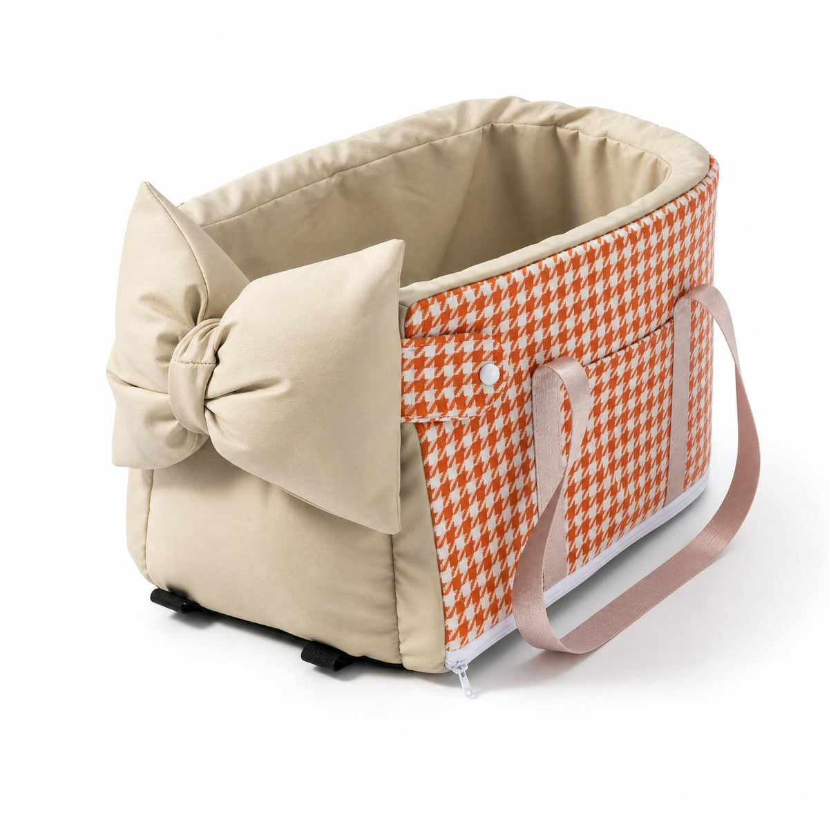 Padded Soft Sided Pet Carrier Patterned Car Seat Carrier Lined
