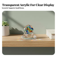 Acrylic Display Stand Minimalist Sphere Stand Versatile Ball Base for Shop Owners, Collectors, Showroom, Commerce Show, Office