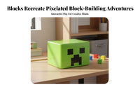 Cube Building Toy 6-Sided Attractive Links Digital Gaming Themed Block Set Great Gift Blocks for Kids, Children, Playroom, Portable, Travel