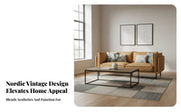 Nordic Design Three-Seater Fabric Couch utilitarian aesthetic 3-Person Settee Light Luxury Sofa Small Space accommodating for Apartment Dwellers, Homeowners, Families, leisure Area, literary Corner