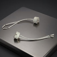 High Temperature Resistant Wire with GU5.3 Base for MR16 Compatible Bulbs, Rated Current 20A GU5.3 Lamp Holder, Ceramic Lamp Holder, 1 Pack