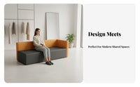 Minimalist Design Modular Block Sofa Easy to Clean Foam Block Couch Set Stain Resistant Commercial Furniture Waterproof for Office Workers, Business Owners, Reception Area, Library, Retail Shop, Small Areas