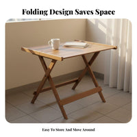 Foldable Design Small Portable Dining Table Easy to Stow Portable Outdoor Table Multi-Purpose Household Furniture Lightweight for Picnickers, Apartment Dwellers, Living Room, Balcony, Travel, Backyard