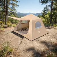 Quick Setup Inflatable Tent with Awning Long-Lasting Inflatable Cabin Tent Windproof Spacious for Families, Camping