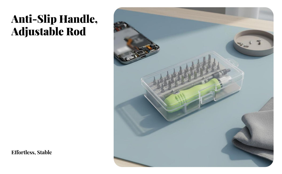 32 Pieces 32-in-1 Screwdriver Set Interchangeable Bits Electronics Repair Tool Kit Portable Multi-Bit Repair Tool for DIY Enthusiasts, Technicians
