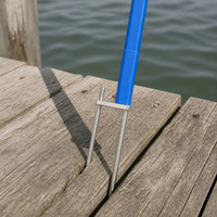 Detachable Fishing Umbrella Ground Insert Stand Holder with Storage Box