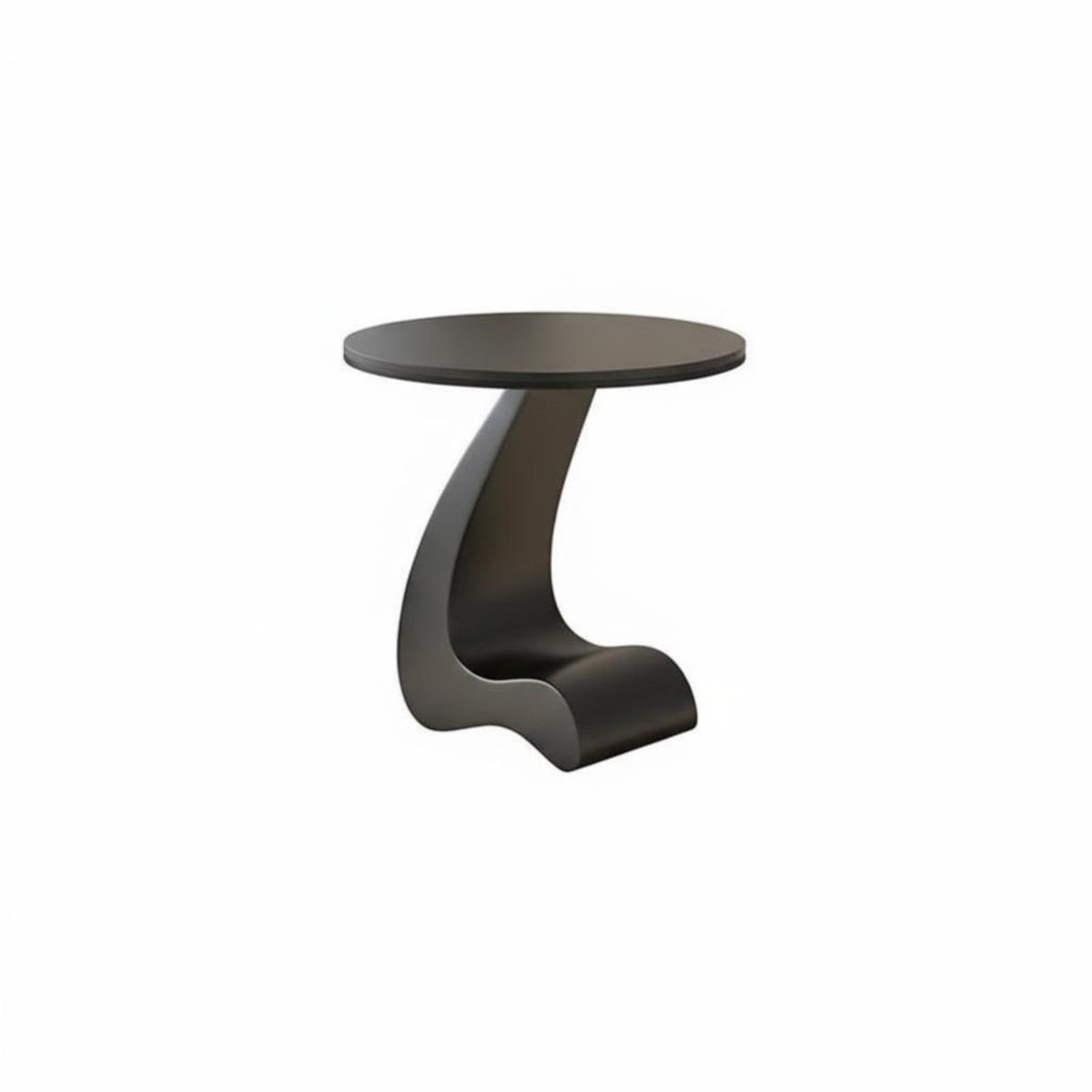 Modern Design Round Pedestal Side Table Space-Saving Round Table with Sculptural Base Scratch Resistant Household Furniture Easy to Clean for Interior Decorators, Apartment Dwellers, Homeowners, Living Room, Balcony, Bedroom, Entryway