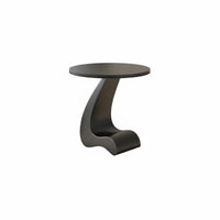 Modern Design Round Pedestal Side Table Space-Saving Round Table with Sculptural Base Scratch Resistant Household Furniture Easy to Clean for Interior Decorators, Apartment Dwellers, Homeowners, Living Room, Balcony, Bedroom, Entryway