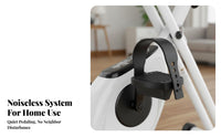 Foldable Exercise Bike Quiet Folding Exercise Bike Adjustable Resistance Indoor Pedaling Machine for Beginners, Apartment