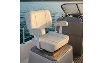 Captains Chair with Armrests Waterproof Marine Armchair Sun-Resistant Yacht Seat