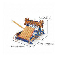 Slotted Hand-Crank Loom Kit Includes Yarn Wood Weaving Loom